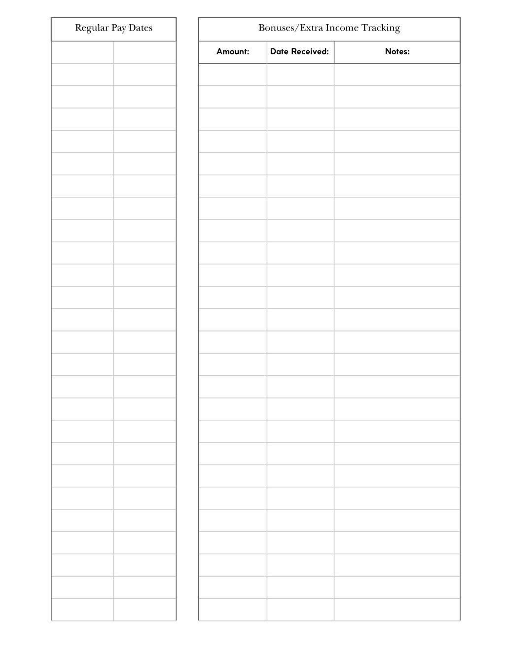 Budget Planner Pages - Simple