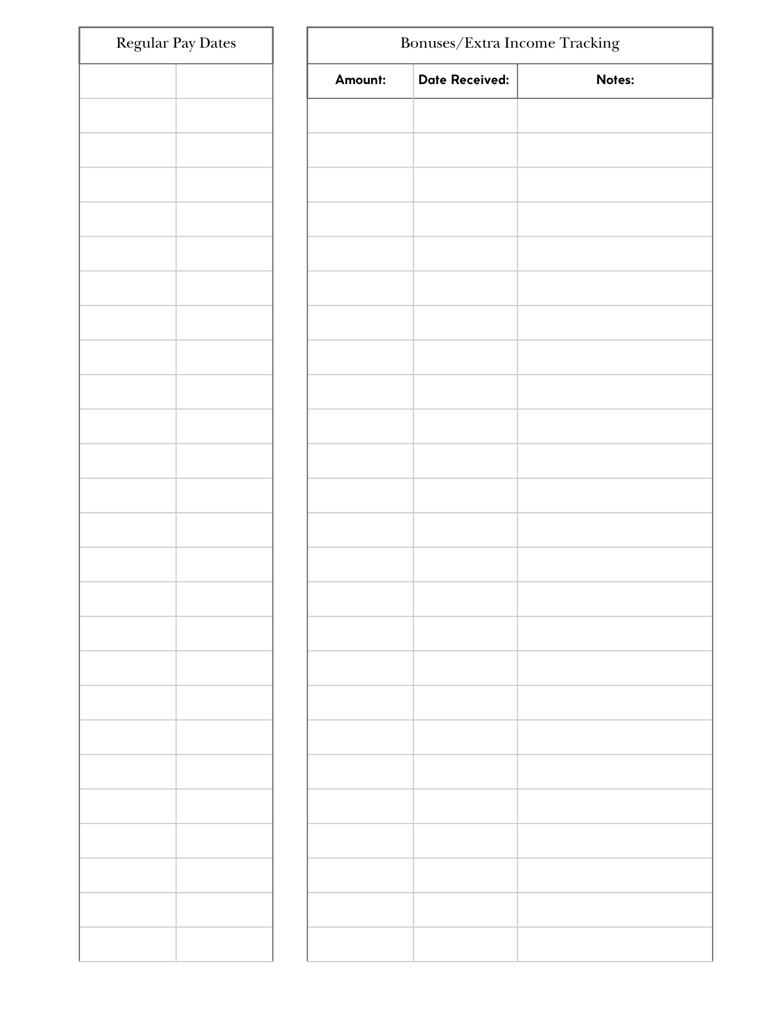 Budget Planner Pages - Simple