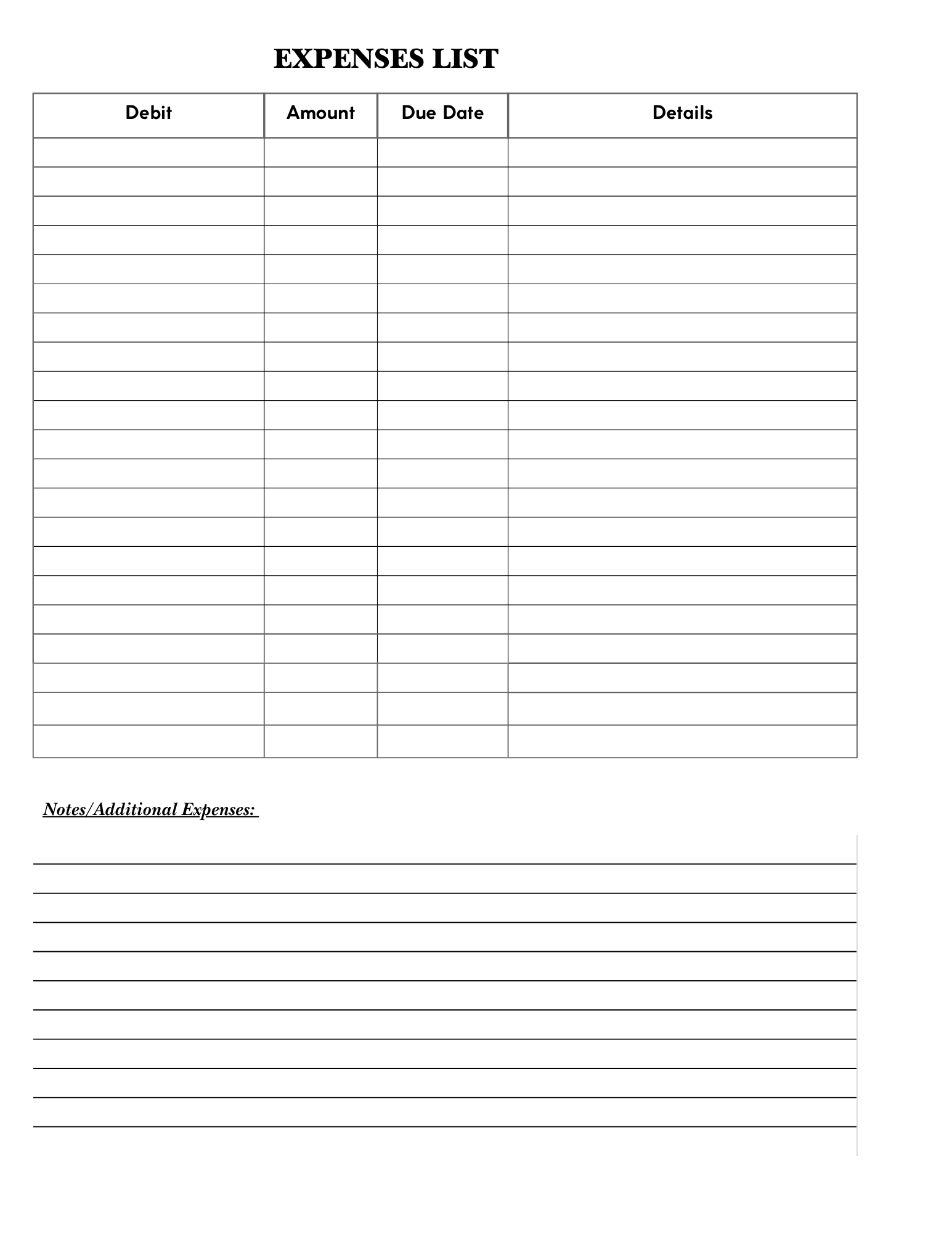 Budget Planner Pages - Simple