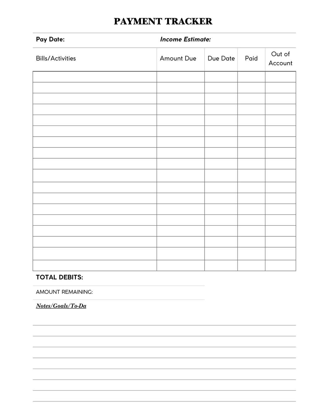 Budget Planner Pages - Simple